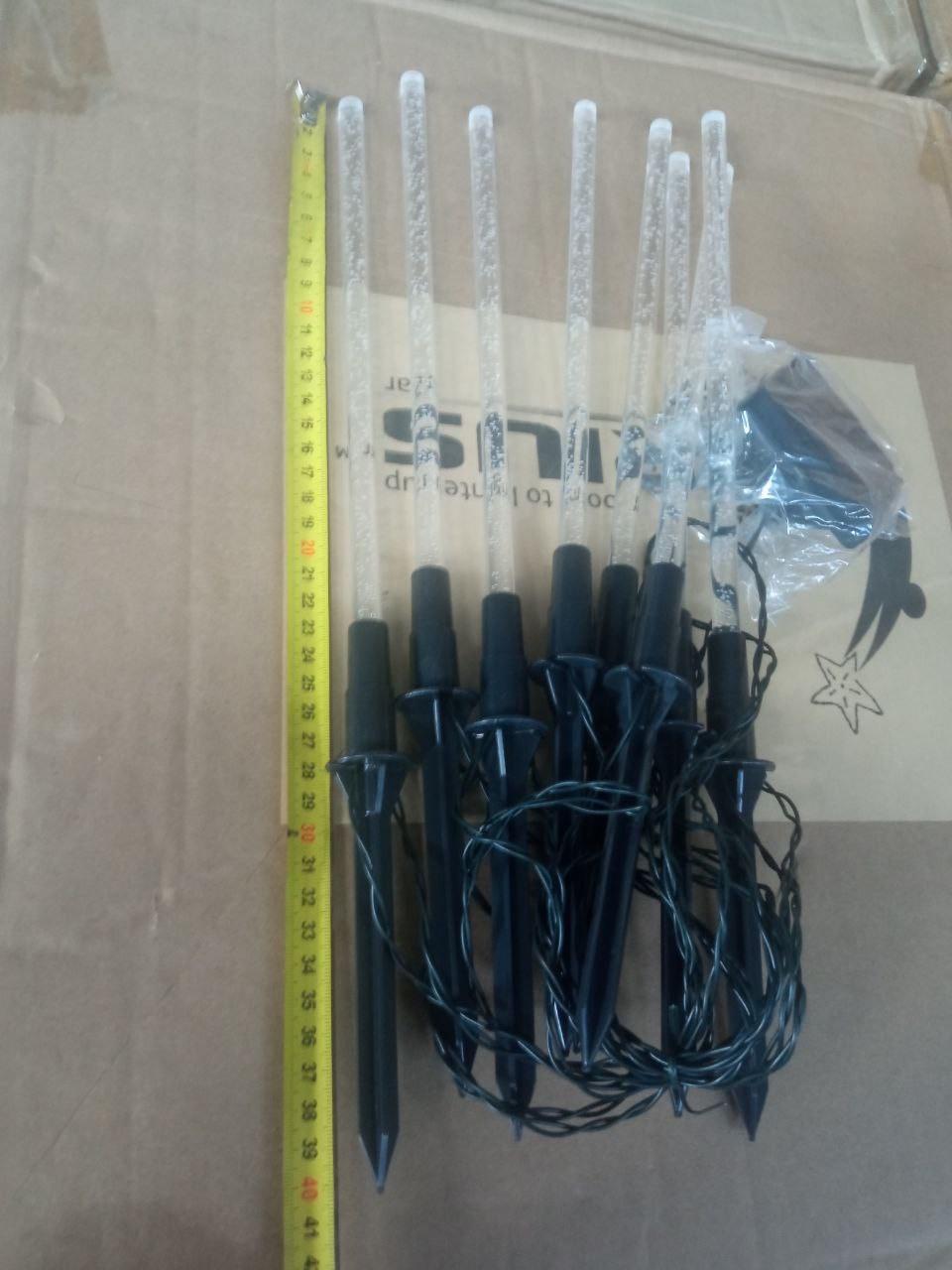 Садові світильники Led Sirius Bubbles RGB на сонячній батареї 28 см 8 шт. (SLP31) - фото 5