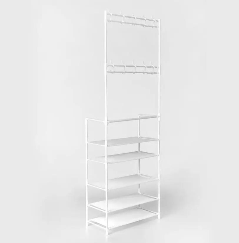 Вешалка для одежды New Simple Floor Clothes Rack 60x29,5x151 см Белый (13732103) - фото 2