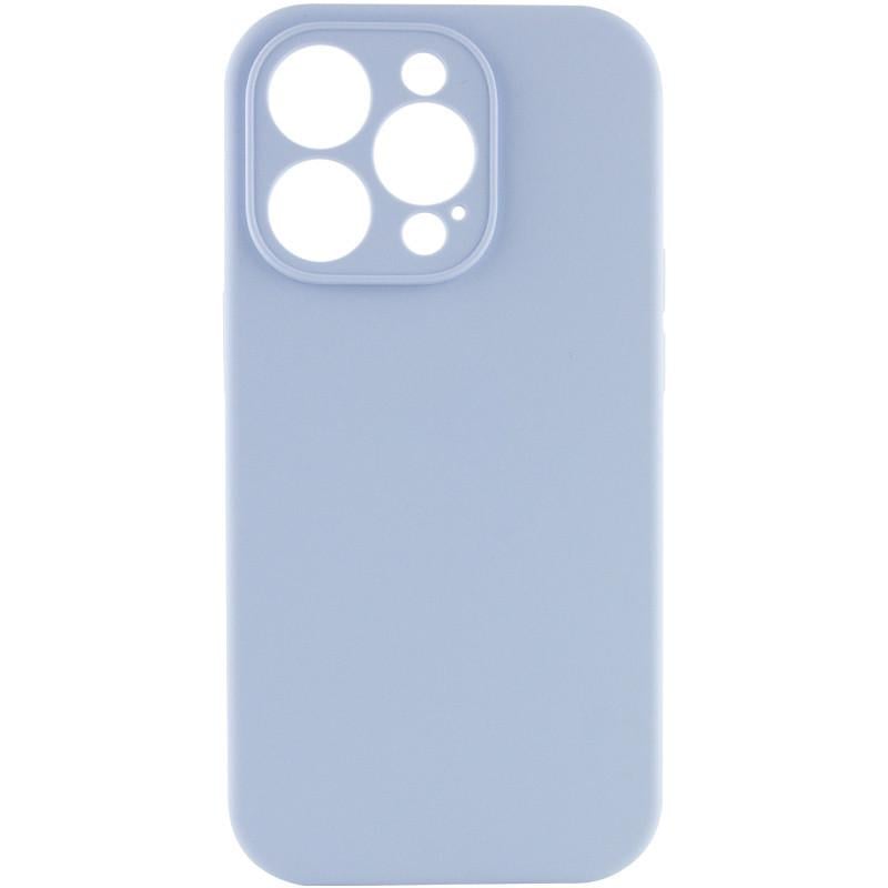 Чехол Silicone Case Full Camera Protective (AA) NO LOGO для Apple iPhone 15 Pro Max (6.7") Голубой | Lilac Blue