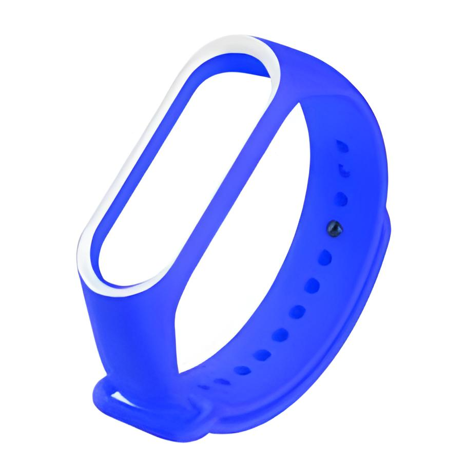 Ремешок для фитнес браслета Xiaomi Mi Band 3 4 Rim Blue/White