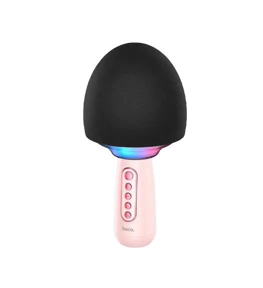 Микрофон-колонка для караоке беспроводной Hoco BK7 BT5.0 AUX/TF 5W Розовый (ROZ768978)