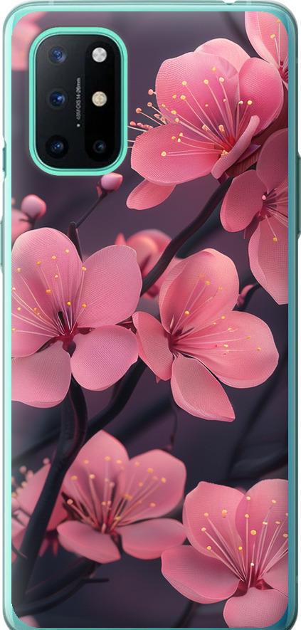 Чехол на OnePlus 8T Пурпурная сакура (6075t-2113-42517)