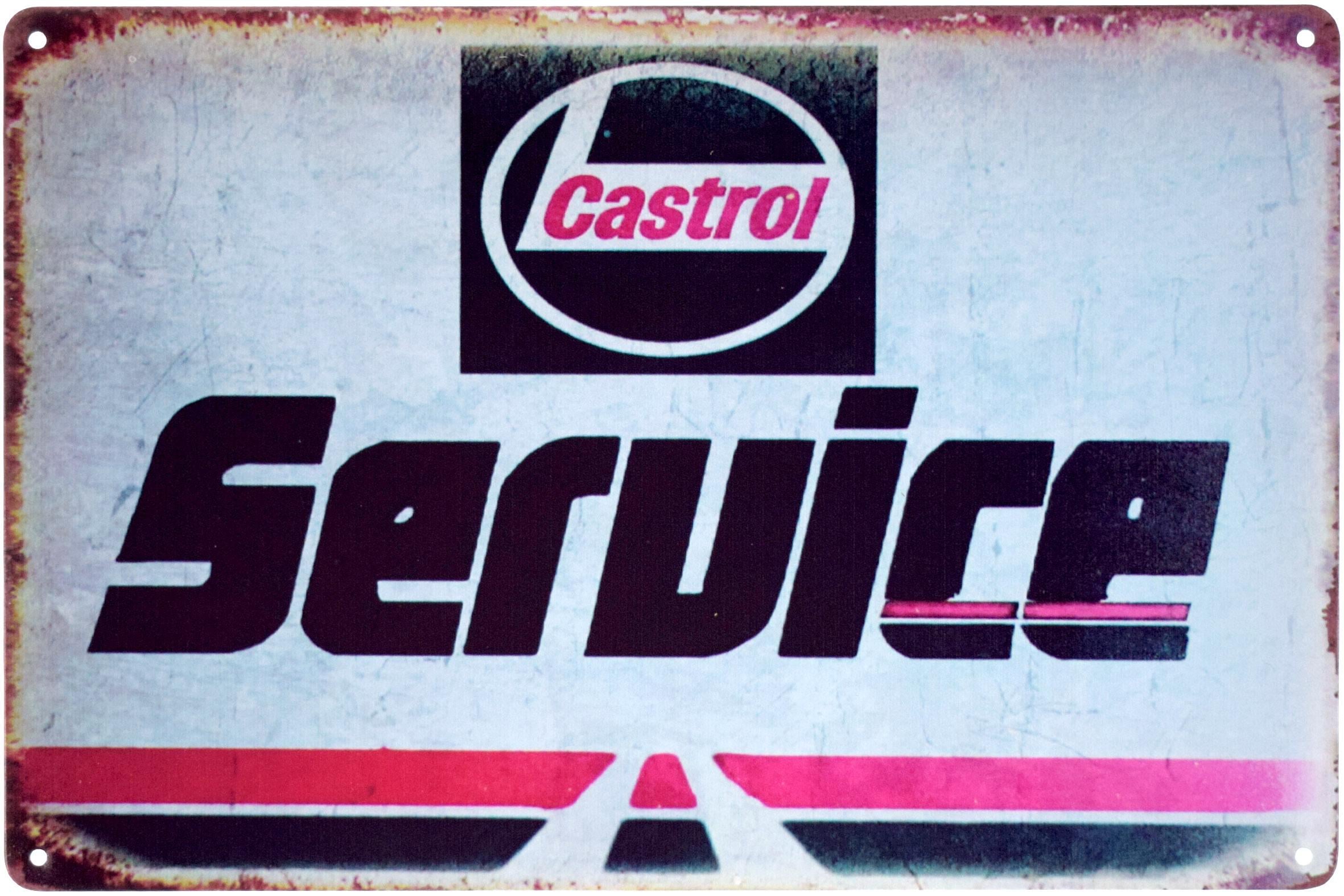 Табличка металлическая Castrol Service 20x30 см