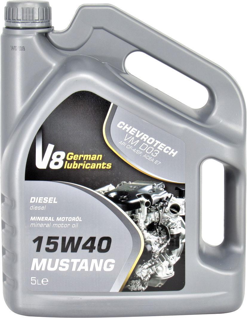 Моторное масло V8 Mustang Diesel дизель 15W-40 5 л (1410450)