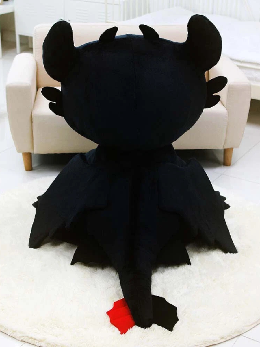 Мягкая игрушка дракон Беззубик ночная фурия Как приручить дракона 75 см Черный (9081/75) - фото 4