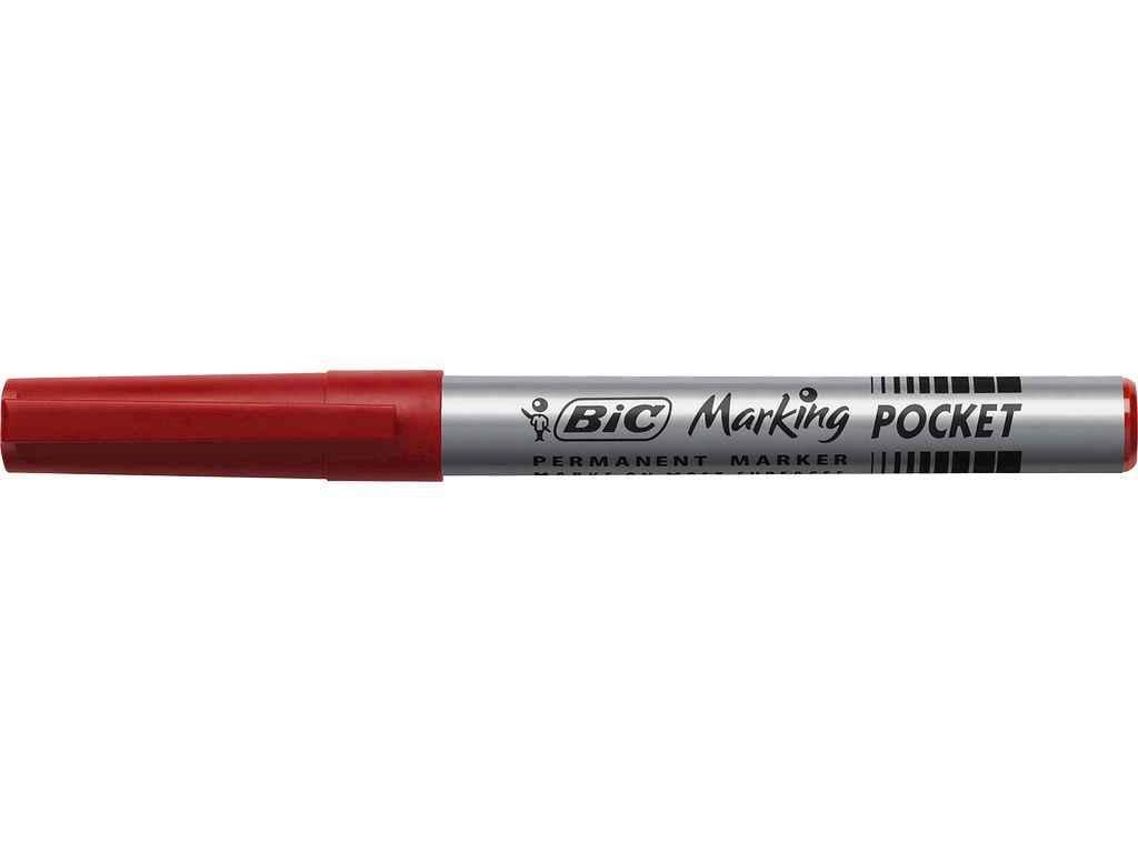 Маркер BIC bc8209002 перманентный Fine 12 шт. Красный (797952)