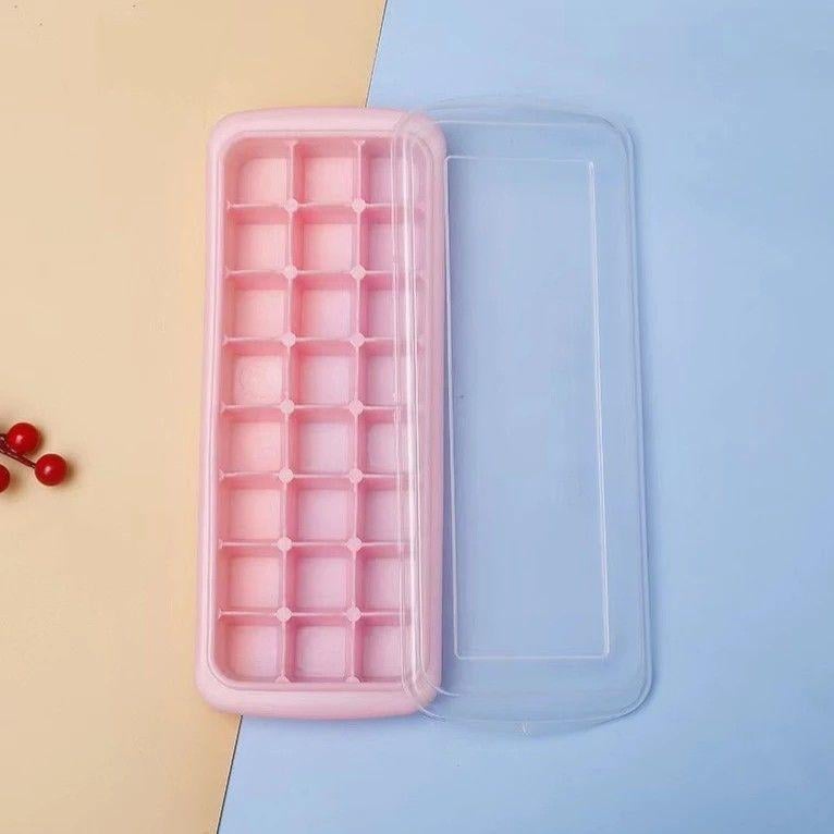 Форма для льоду силіконова з кришкою ICof Кубики 24 комірки Рожевий (Е051359) - фото 2 Форма для льоду силіконова з кришкою ICof Кубики 24 комірки Рожевий (Е051359) - фото 2