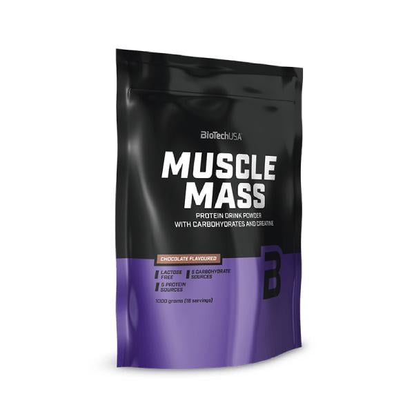 Гейнер Biotech USA Muscle Mass 1000 г Шоколад (BIO-22326)