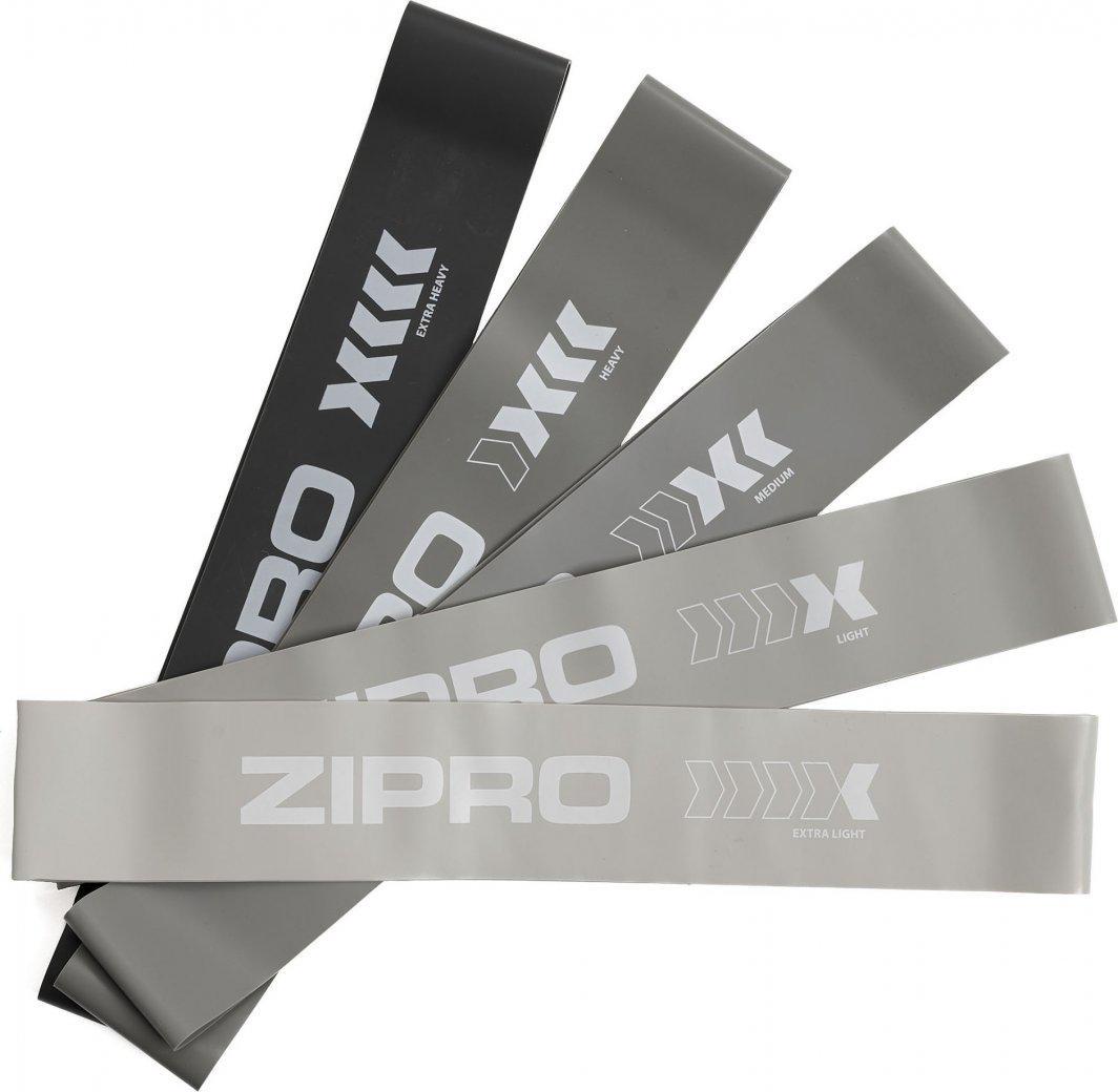 Набір стрічок-еспандерів для вправ Zipro Mini Band 5 шт. Сіро-чорний (437933)