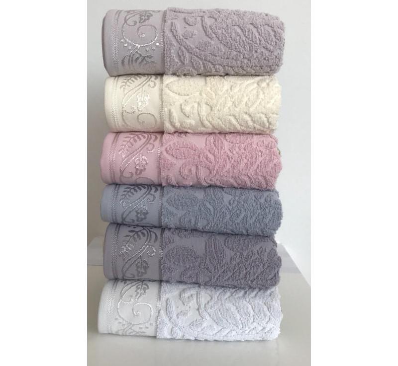 Набір рушників Cestepe Cotton Delux Жаккард Sehrazat 70х140 6 шт. (18831) Набір рушників Cestepe Cotton Delux Жаккард Sehrazat 70х140 6 шт. (18831)