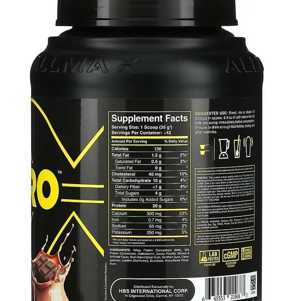 Протеин AllMax Nutrition ALLPRO Advanced Protein Chocolate 1453 g 41 servings - фото 2