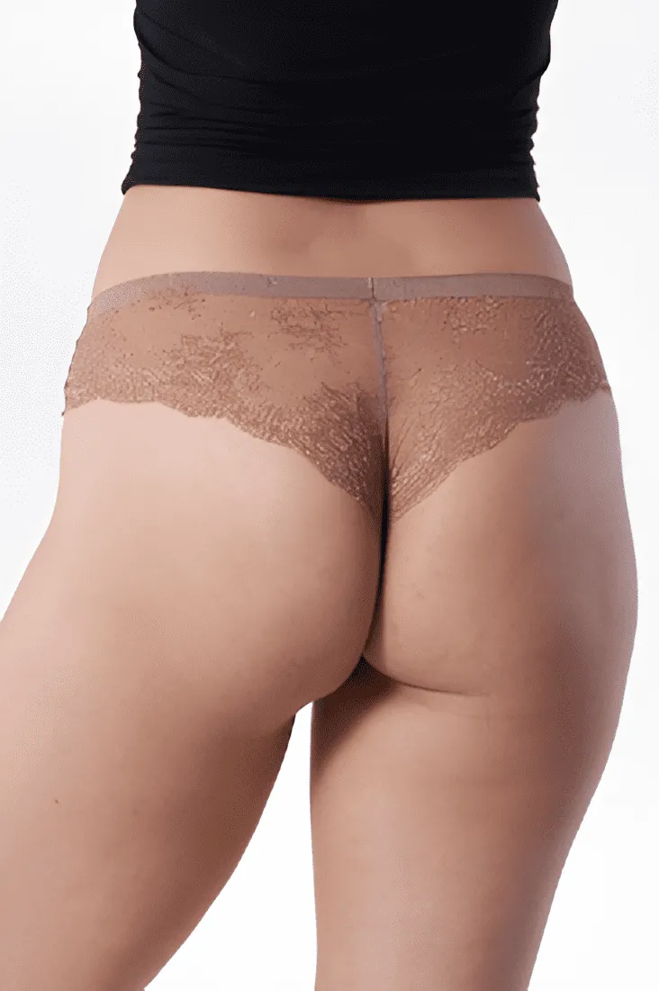 Труси бразиліана з мереживною спинкою Julimex TANGA M Шоколадний (2225472350) - фото 2