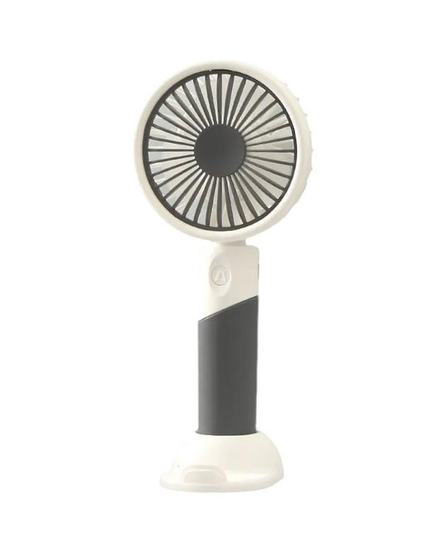 Вентилятор ручной Mini Fan ZB100 аккумуляторный с подставкой для телефона Серый с белым (73833fa7)