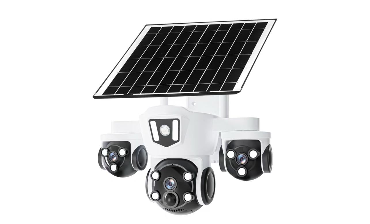 Камера відеоспостереження зовнішня 4G SIM 3-об'єктивна потрійна 12MP (2700745337) Камера відеоспостереження зовнішня 4G SIM 3-об'єктивна потрійна 12MP (2700745337)