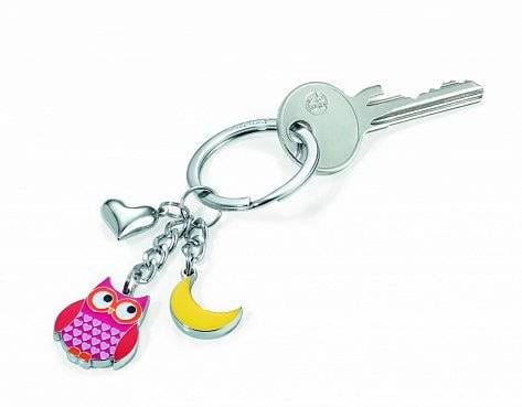 Брелок Troika Pink Owl металл