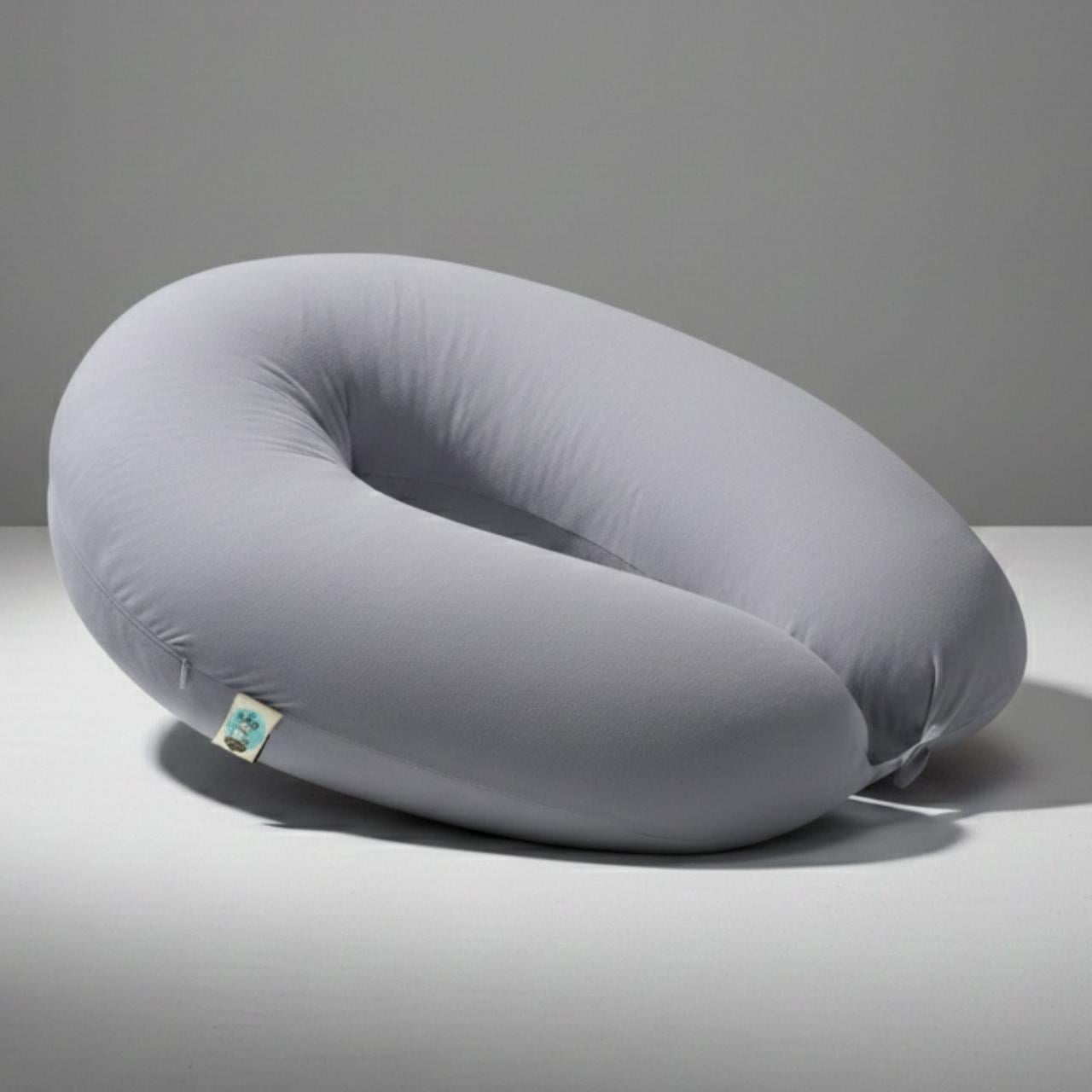 Подушка для вагітних IDEIA SeiDesign з ґудзиком 30x190 см Сірий/Бежевий (35833812)