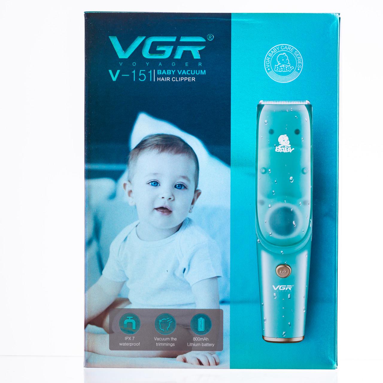 Машинка для стрижки детская VGR V-151 с насадками тихая аккумуляторная беспроводная (7362) - фото 15