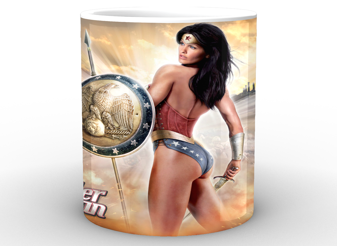 Чашка Gee! Белый Чудо-Женщина Wonder Woman с щитом WW.02.014