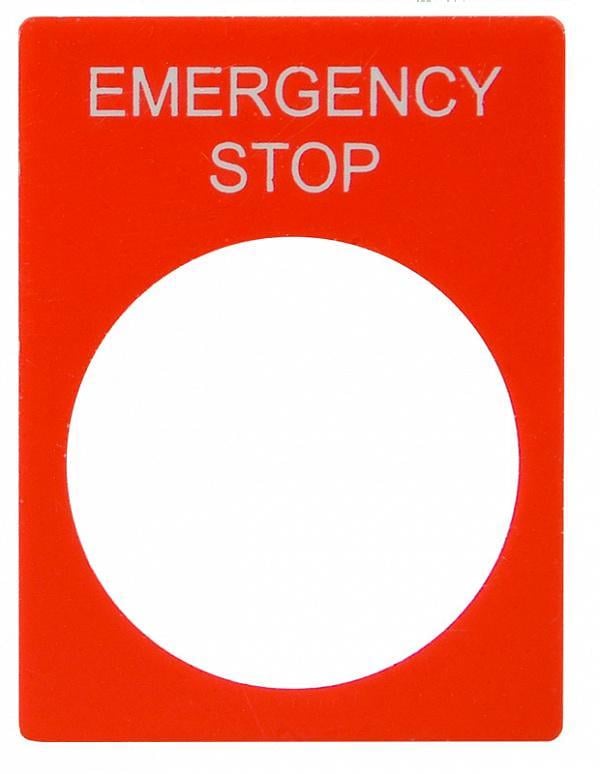 Табличка маркировочная АСКО установочный Ø22мм STOP червона для кнопок XB2 (A0140010075)