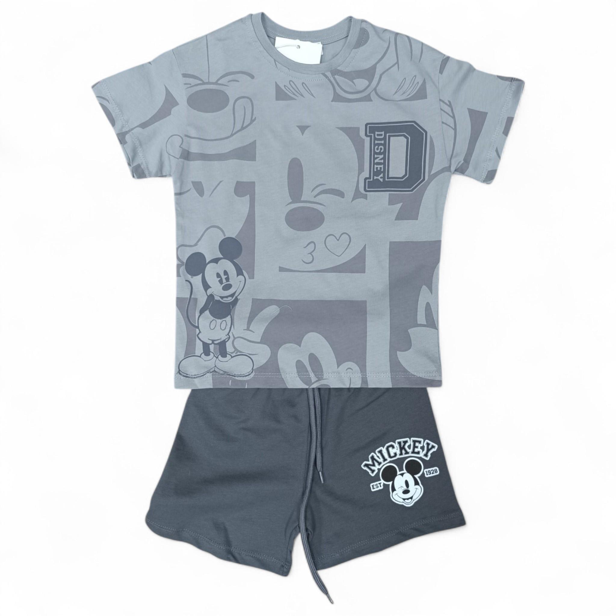 Костюм для мальчика летний Joun Line Mickey футболка и шорты 98 см Gray (S_787813Gray/98)