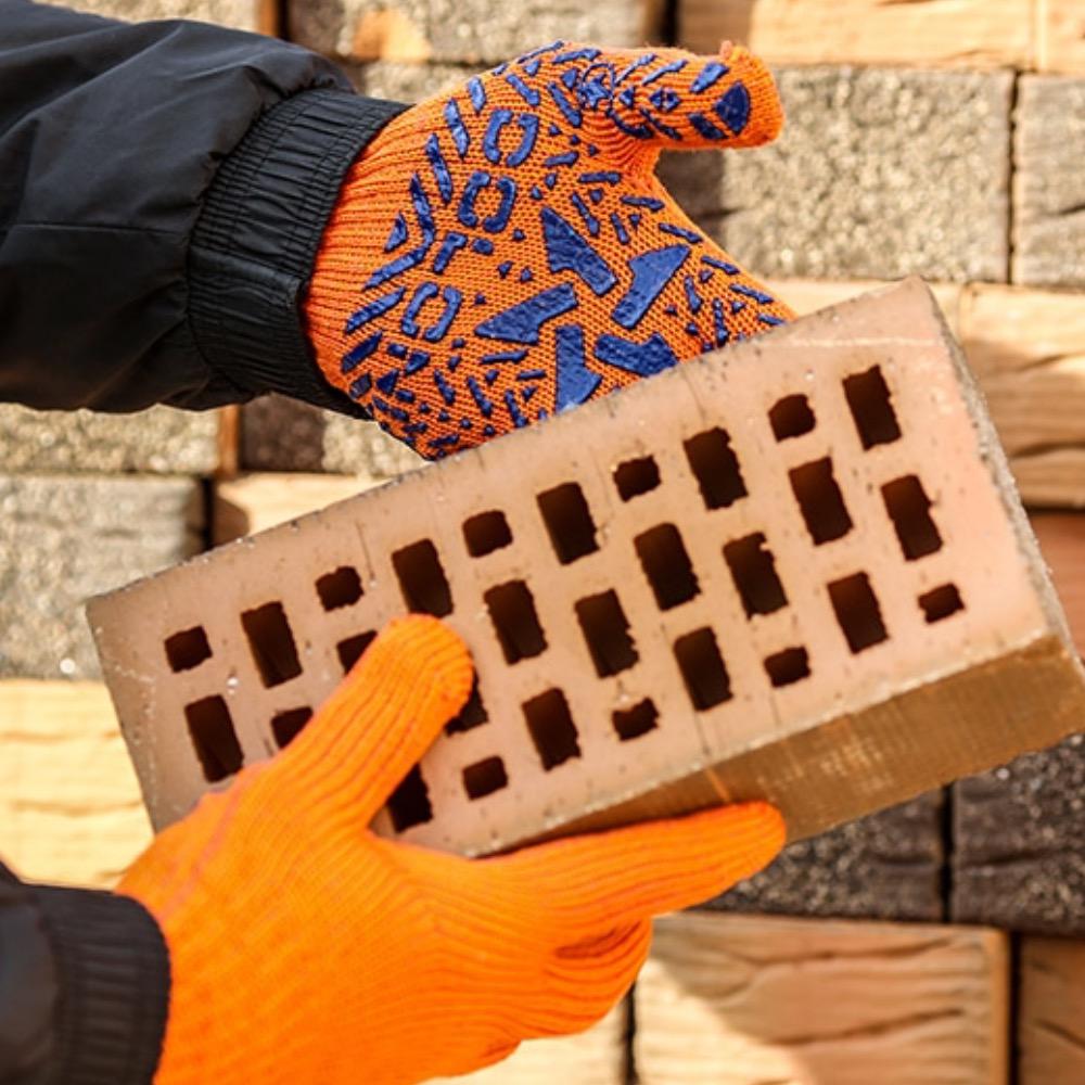 Перчатки рабочие BRS Звезда хозяйственные трикотажные из ПВХ 10 шт. Оранжевый - фото 4 Перчатки рабочие BRS Звезда хозяйственные трикотажные из ПВХ 10 шт. Оранжевый - фото 4