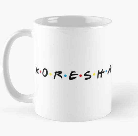 Чашка керамическая с принтом "Koresha" Друзья 330 мл Белый (ПН221Ч)