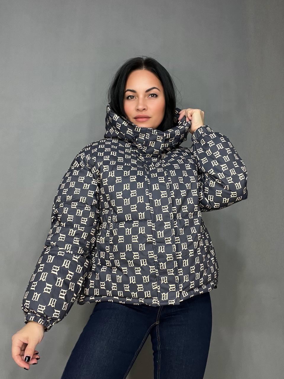 Куртка женская оверсайз демисезонная HAIZIYUAN 192 с капюшоном с узором L Графитовый (3267) - фото 8 Куртка женская оверсайз демисезонная HAIZIYUAN 192 с капюшоном с узором L Графитовый (3267) - фото 8