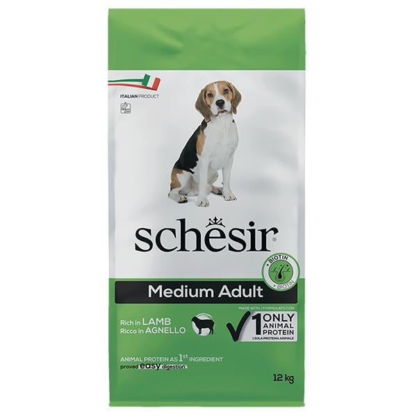 Корм для собак Schesir Dog Medium Lamb 12 кг