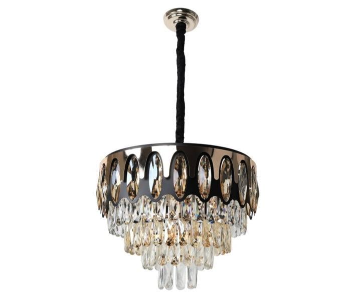 Люстра подвесная хрустальная Sirius 19601-13 с подвесами под тринадцать ламп Е14 IP20 Черный/Золотой (00000138927)