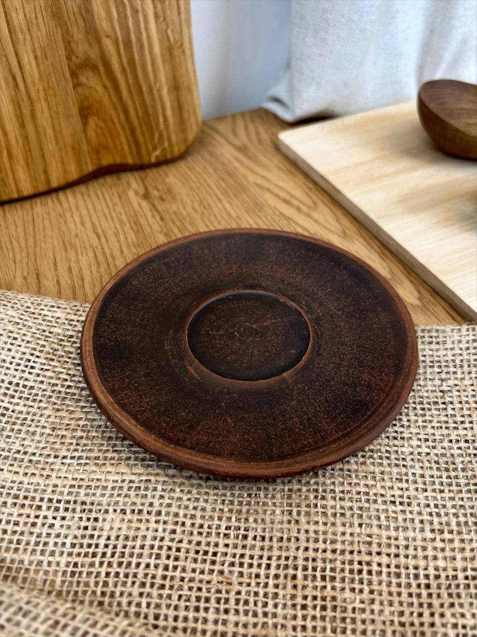 Блюдо для чашки керамическое глиняное (3003-41)