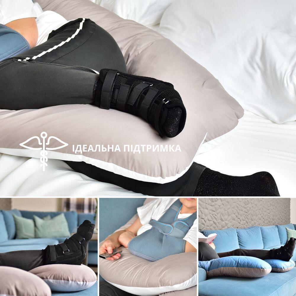 Подушка стьобана U-shape з наволочкою на блискавці антиалергенна 140х75х20 см (2346396113) - фото 6 Подушка стьобана U-shape з наволочкою на блискавці антиалергенна 140х75х20 см (2346396113) - фото 6