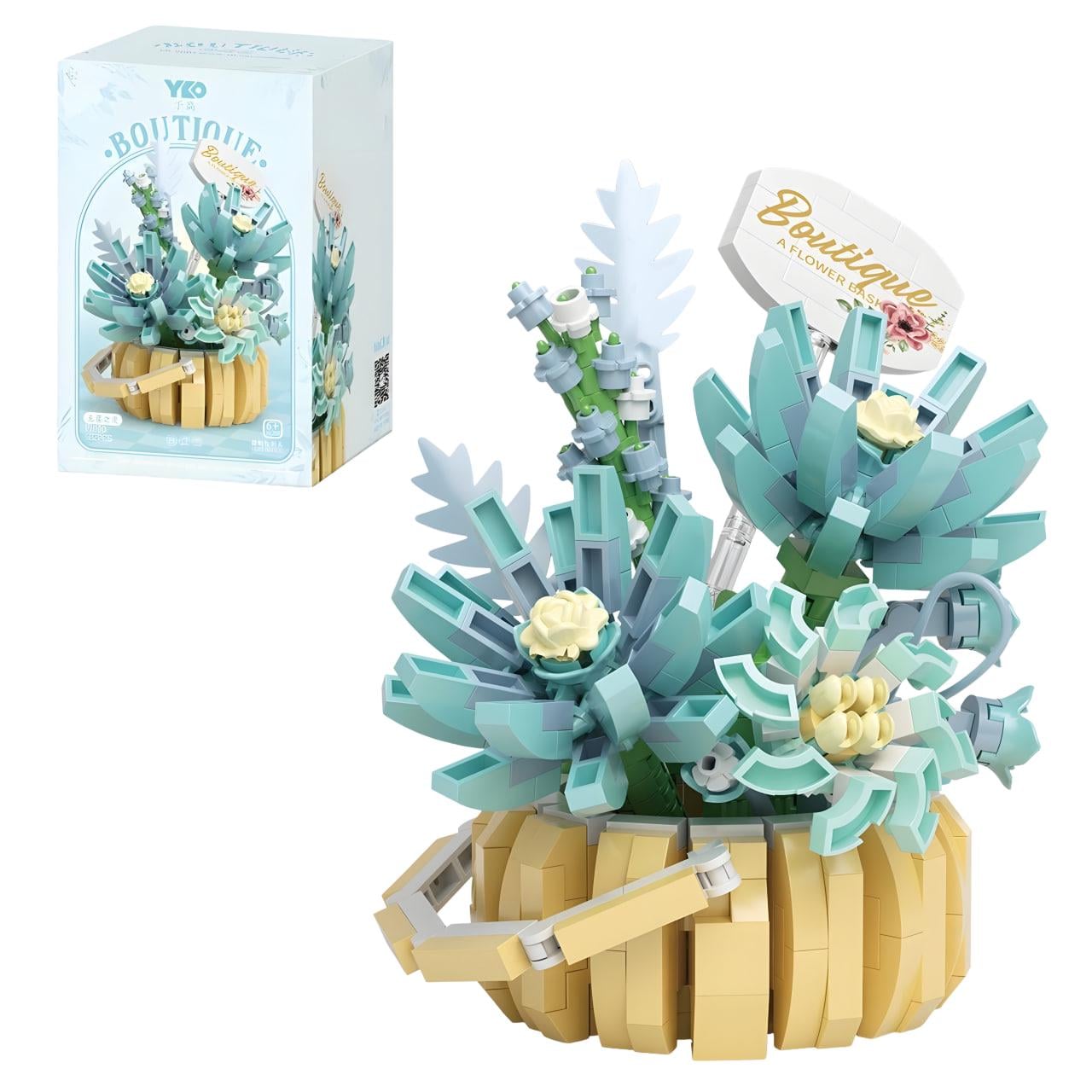 Конструктор 3D Boutique цветочная корзина Беззвездная ночь 562 дет. (P1090)