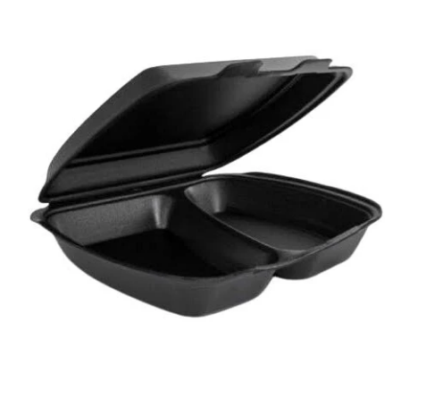 Ланч-бокс НР-2 из вспененного полистирола 250x210x70 мм 125 шт. Черный (003400010)