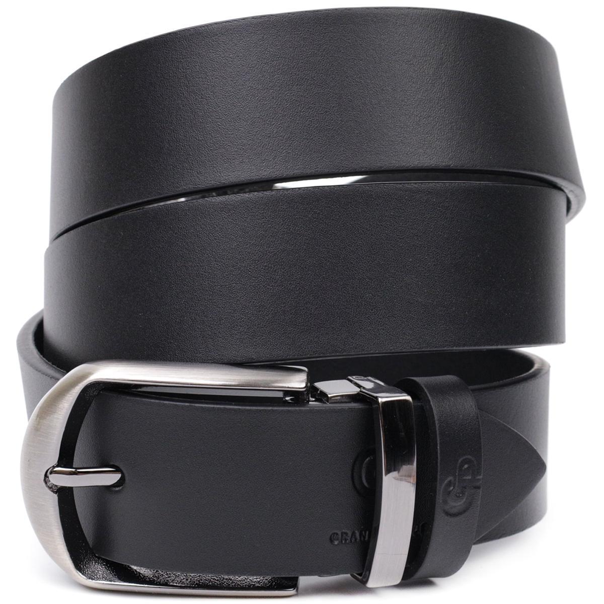 Пояс брючный Grande Pelle Belt 11681 из натуральной кожи Черный