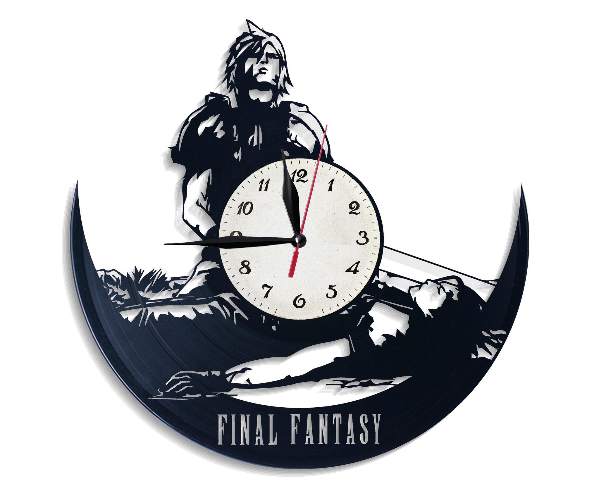Часы настенные Final Fantasy 2617 из виниловой пластинки