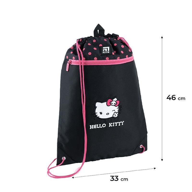 Сумка для взуття KITE Hello Kitty 46x33 см Чорний (HK24-601M-1) - фото 5