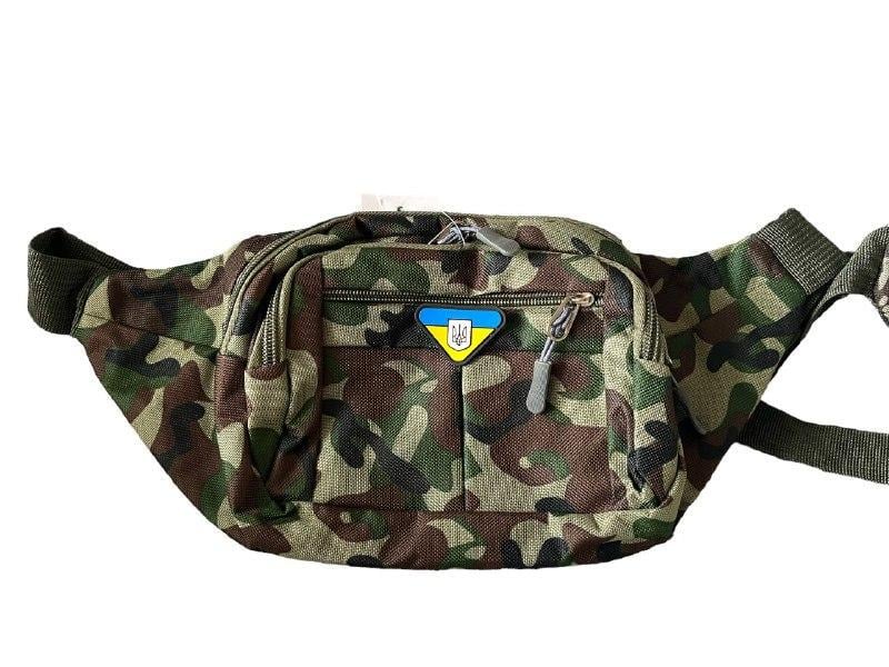 Сумка-бананка мужская поясная 33х16х7 см Камуфляж (1601643304)