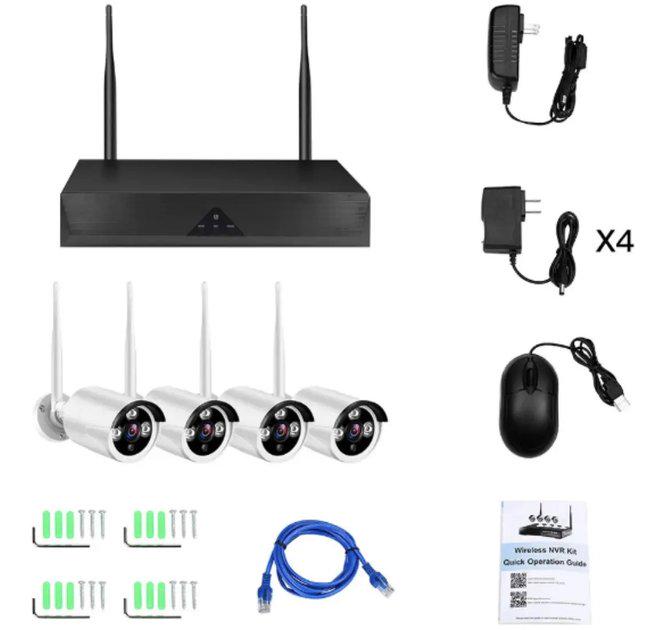 Набор видеонаблюдения Kit WG-55 WiFi 5G на 4 камеры (18100489) - фото 2