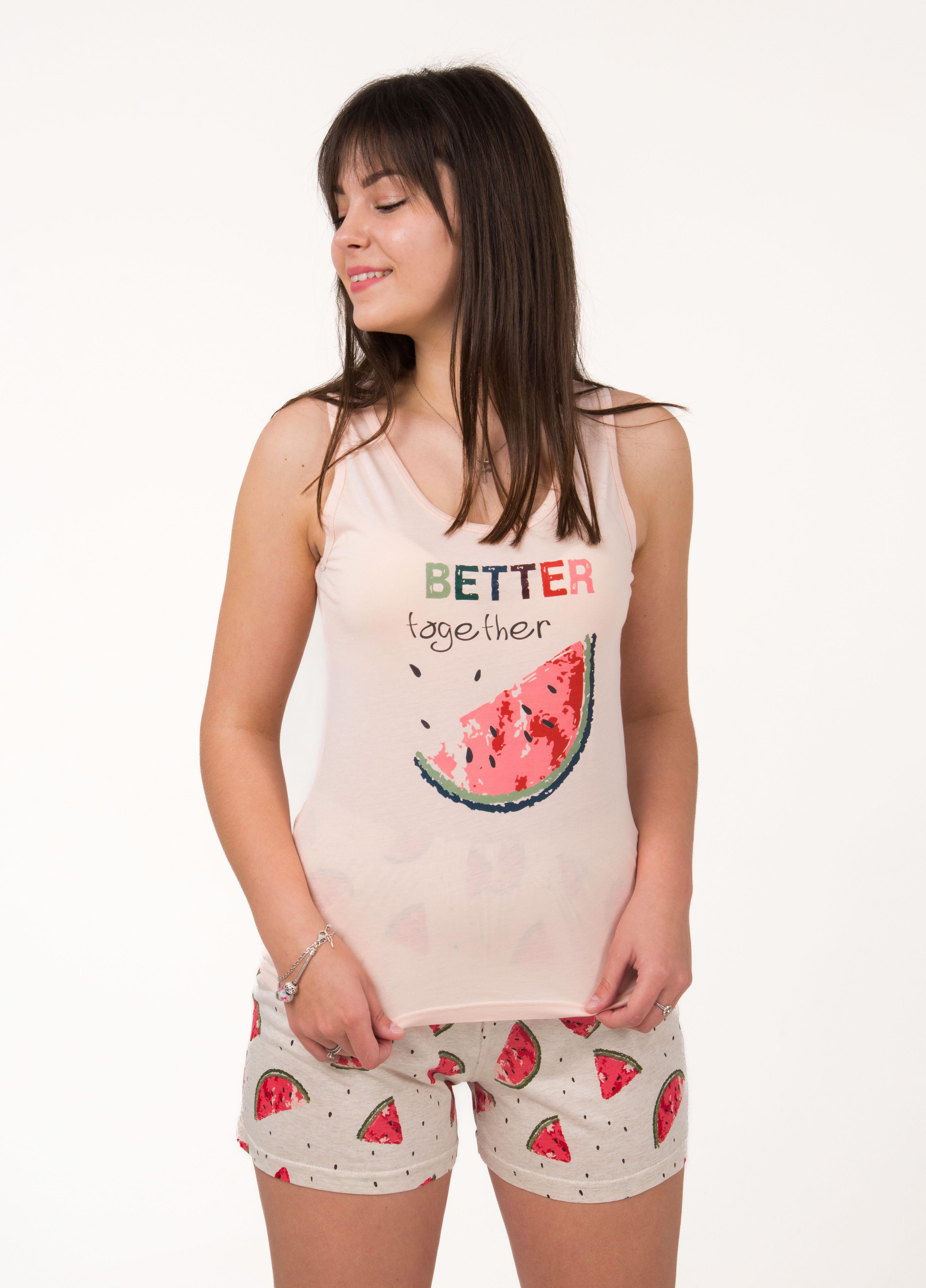 Піжама жіноча Наталюкс S Персиковий (4426312189621) - фото 2