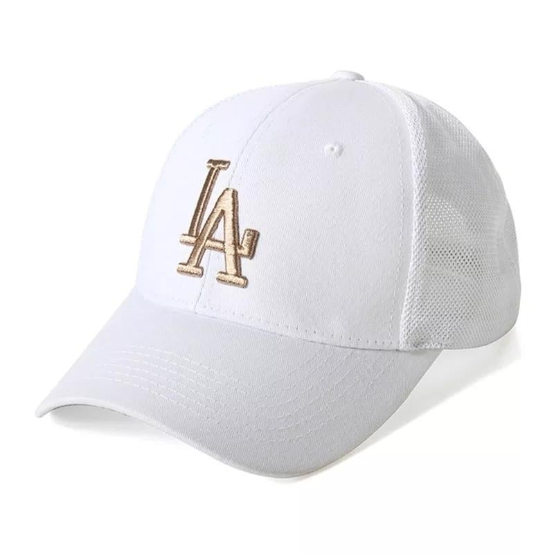 Кепка тракер LA Лос-Анджелес с сеточкой унисекс Белый