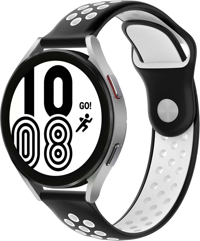 Ремешок Sport для Galaxy Watch 4 44 мм Black/White (23500-1E) Ремешок Sport для Galaxy Watch 4 44 мм Black/White (23500-1E)