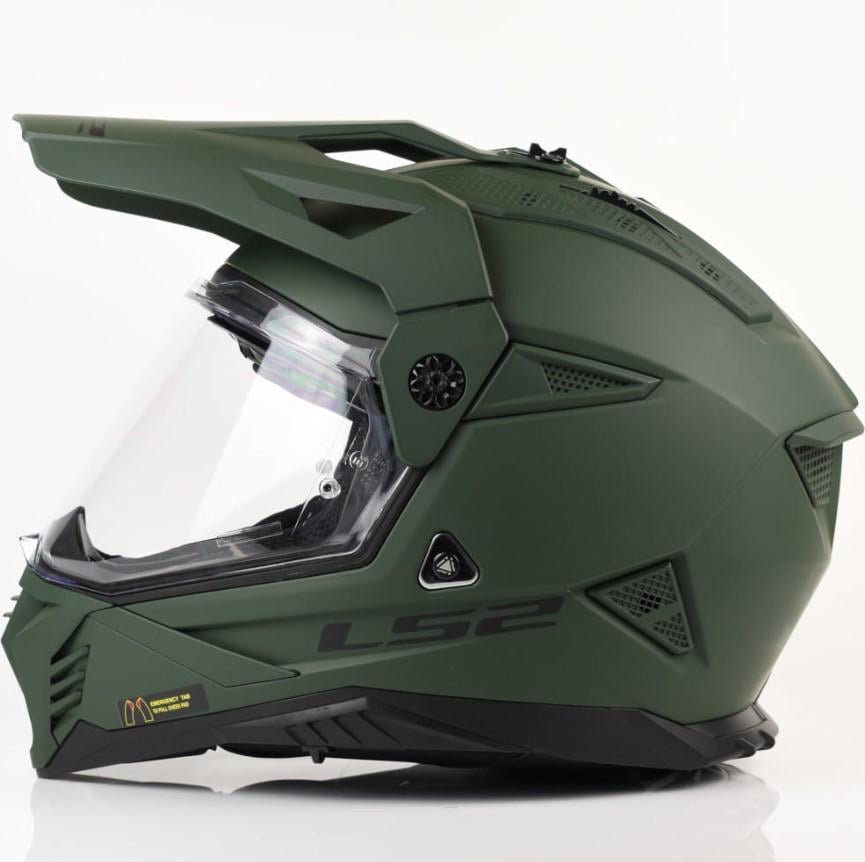 Мотошолом LS2 MX702 Pioneer 2 Solid 2XL Matt Military Green (53457)