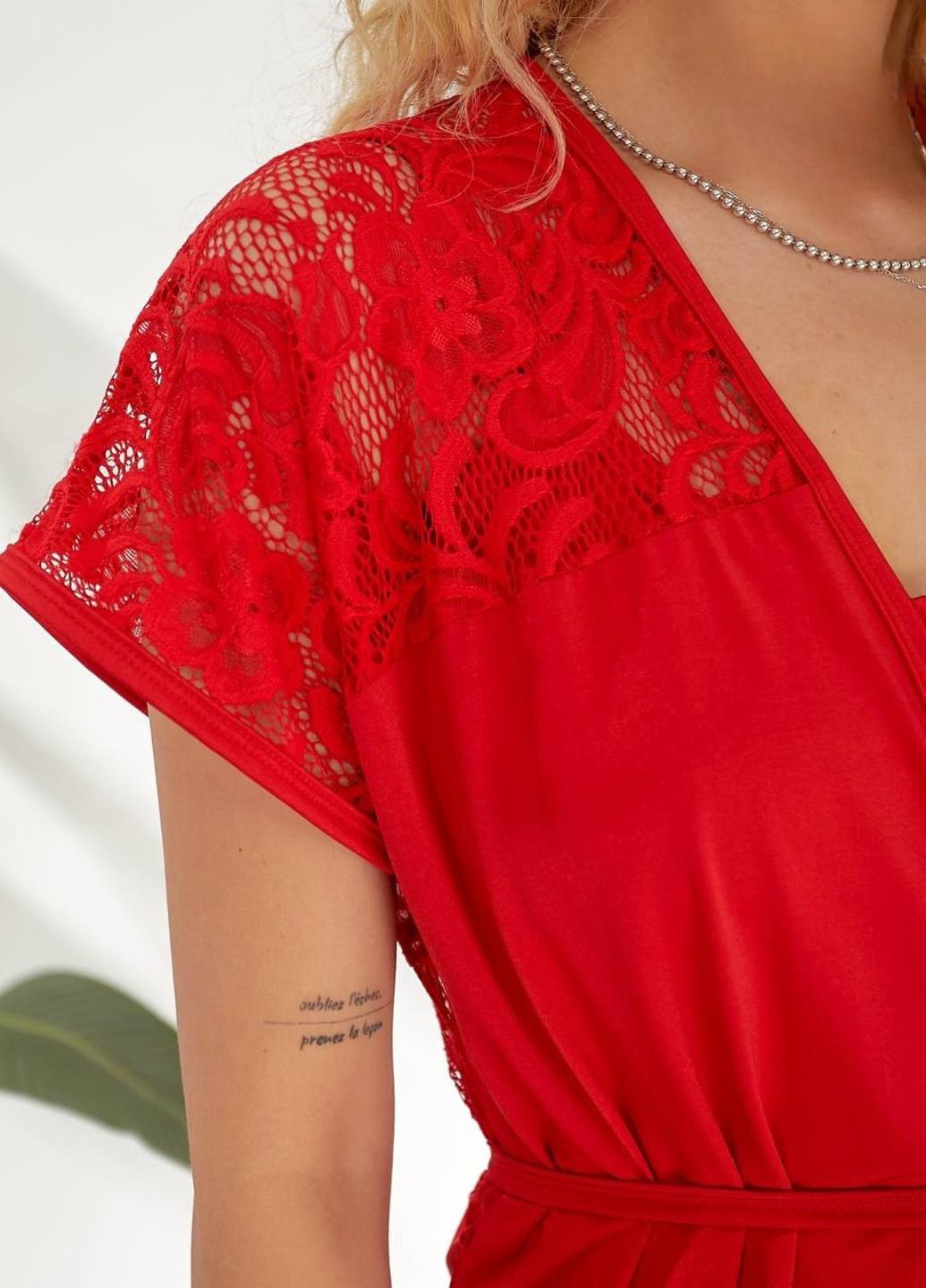 Халат женский Perfect Elegance L Красный (1723-46-02) - фото 4 Халат женский Perfect Elegance L Красный (1723-46-02) - фото 4