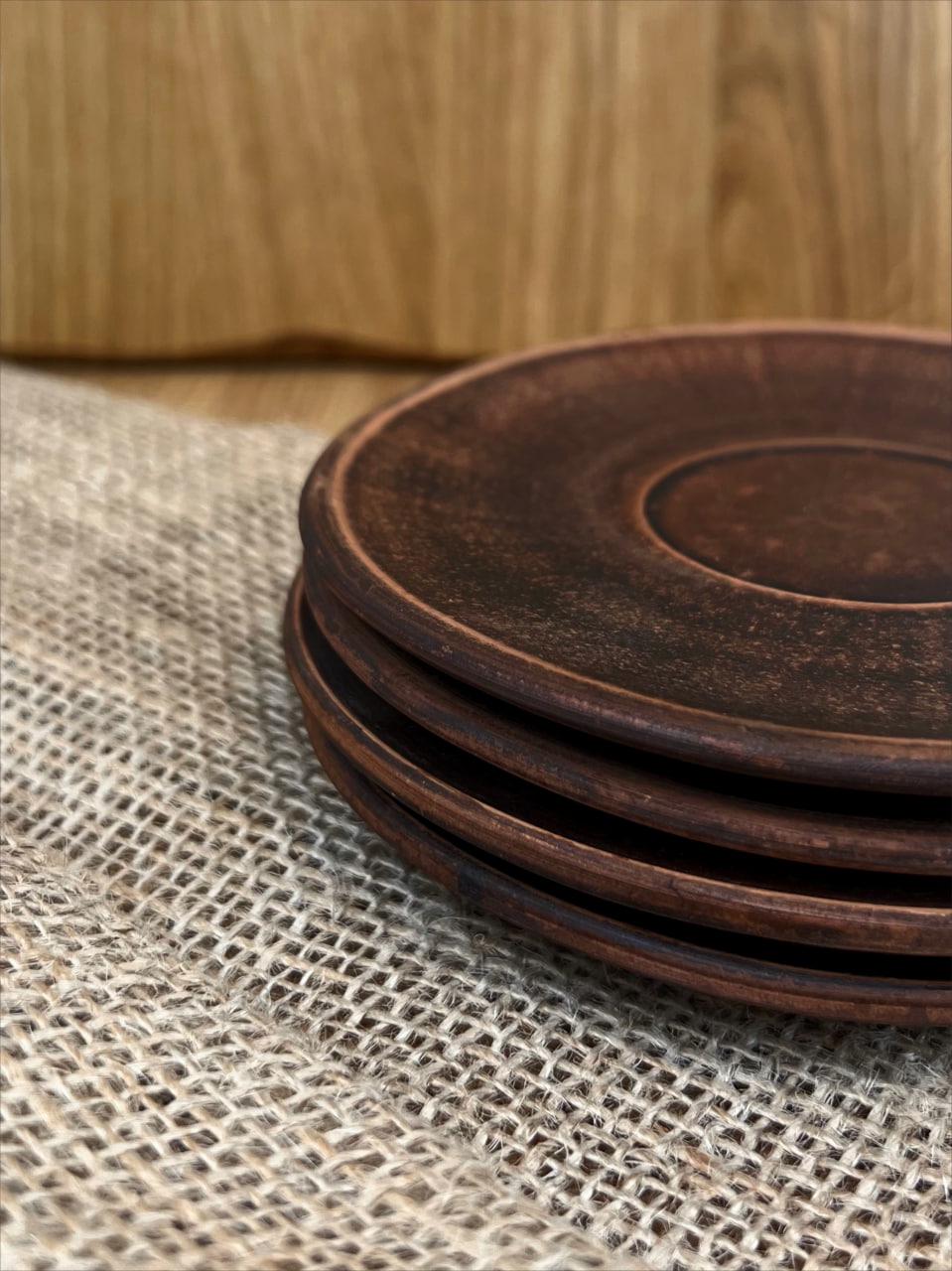 Блюдо для чашки керамическое глиняное (3003-41) - фото 4 Блюдо для чашки керамическое глиняное (3003-41) - фото 4