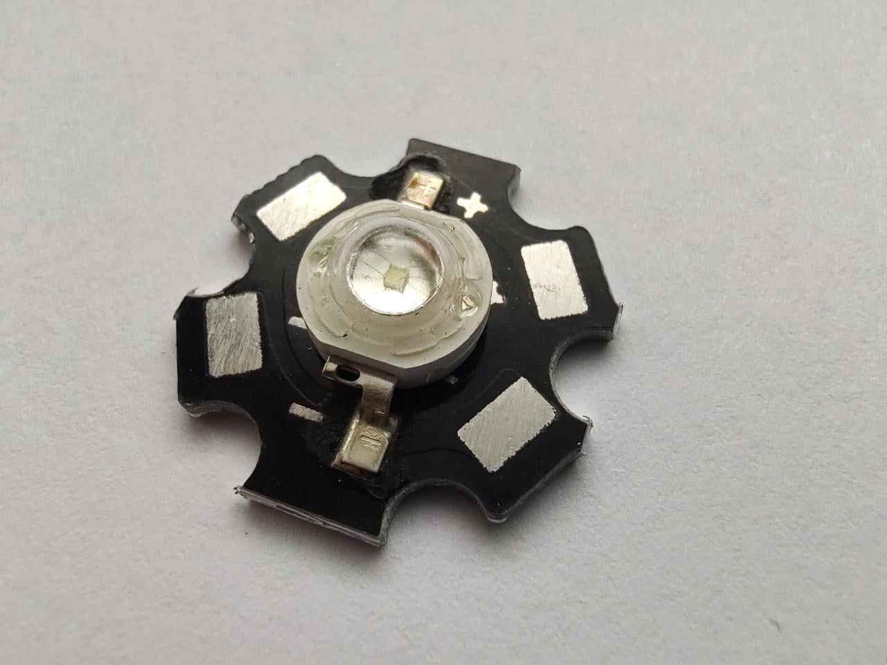 Светодиод 1W 620–625 nm 2.4V 350 мА 60 lm LED COB 20 мм (137)