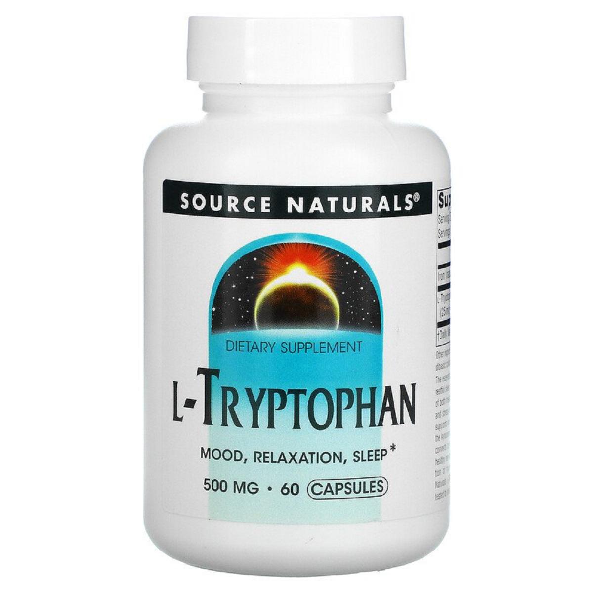 Триптофан L Source Naturals 500 мг 60 капсул