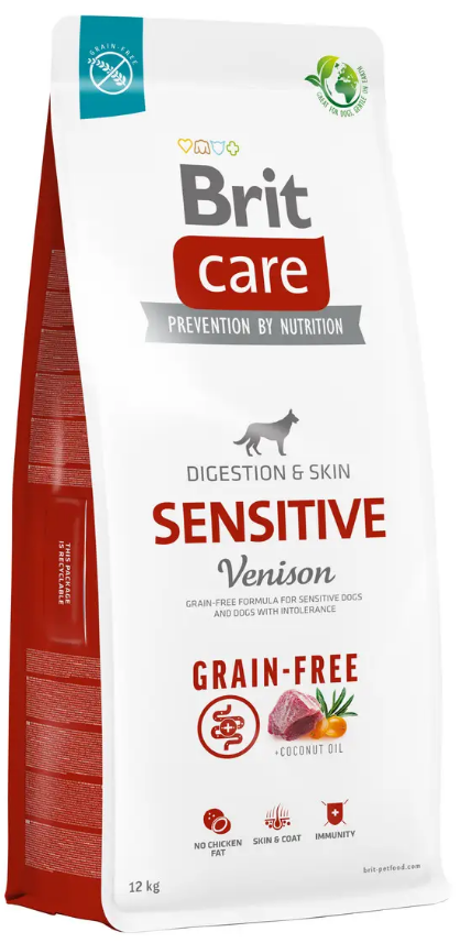 Корм беззерновий для собак Brit Care Dog Grain-free Sensitive з чутливим травленням з олениною 12 кг (1821031007)