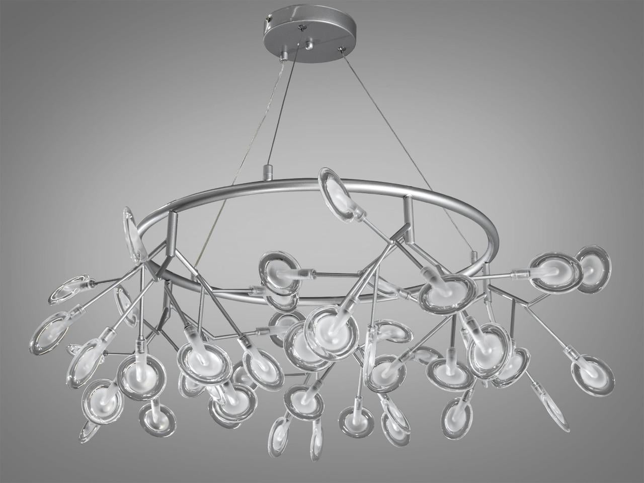 Люстра в гостиную Светлячок Y887-45CSL-LS 45 ламп Хром сатин (2102088547)