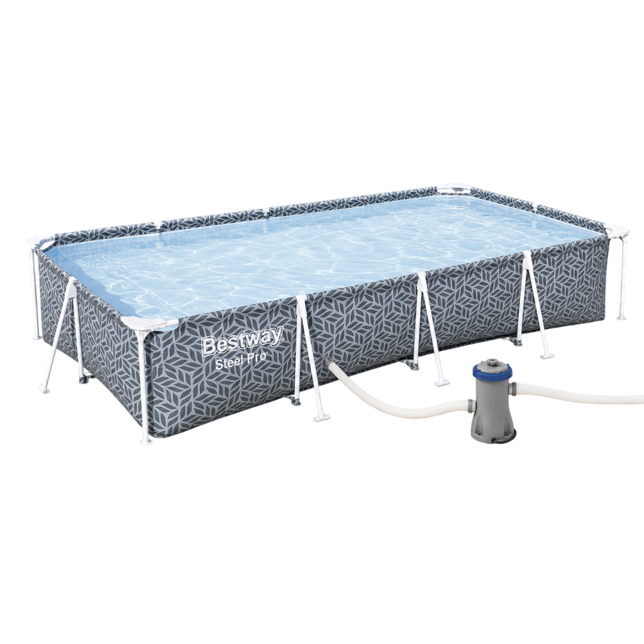 Бассейн каркасный Bestway Steel Pro 561FV прямоугольный с картриджным фильтр-насосом 1250 л/час/ремкомплектом 366×201×66 см 4000 л (36163054) Бассейн каркасный Bestway Steel Pro 561FV прямоугольный с картриджным фильтр-насосом 1250 л/час/ремкомплектом 366×201×66 см 4000 л (36163054)