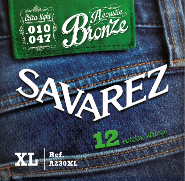 Струни для 12-струнної акустичної гітари Savarez 80/20 Bronze A230XL 10-47 (127124)